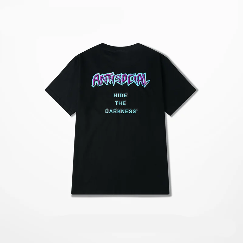 Летняя Винтажная футболка в стиле Харадзюку с надписью на спине скрывает темноту