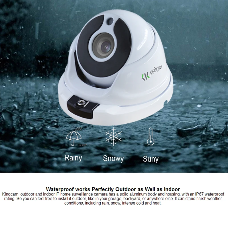 KingCam металлическая Антивандальная POE IP камера 2 8 мм объектив широкоугольный 1080P 960P