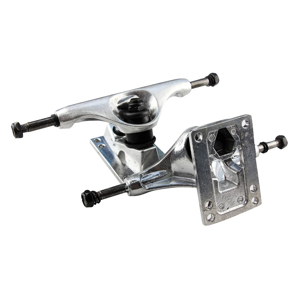 Новинка серебристый скейтборд грузовик с алюминиевой рыбой 5 дюймовый двойной