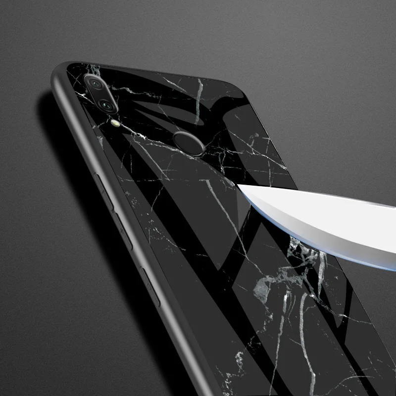 Для Meizu 16 s чехол мраморный узор гладкое закаленное стекло задняя крышка для X