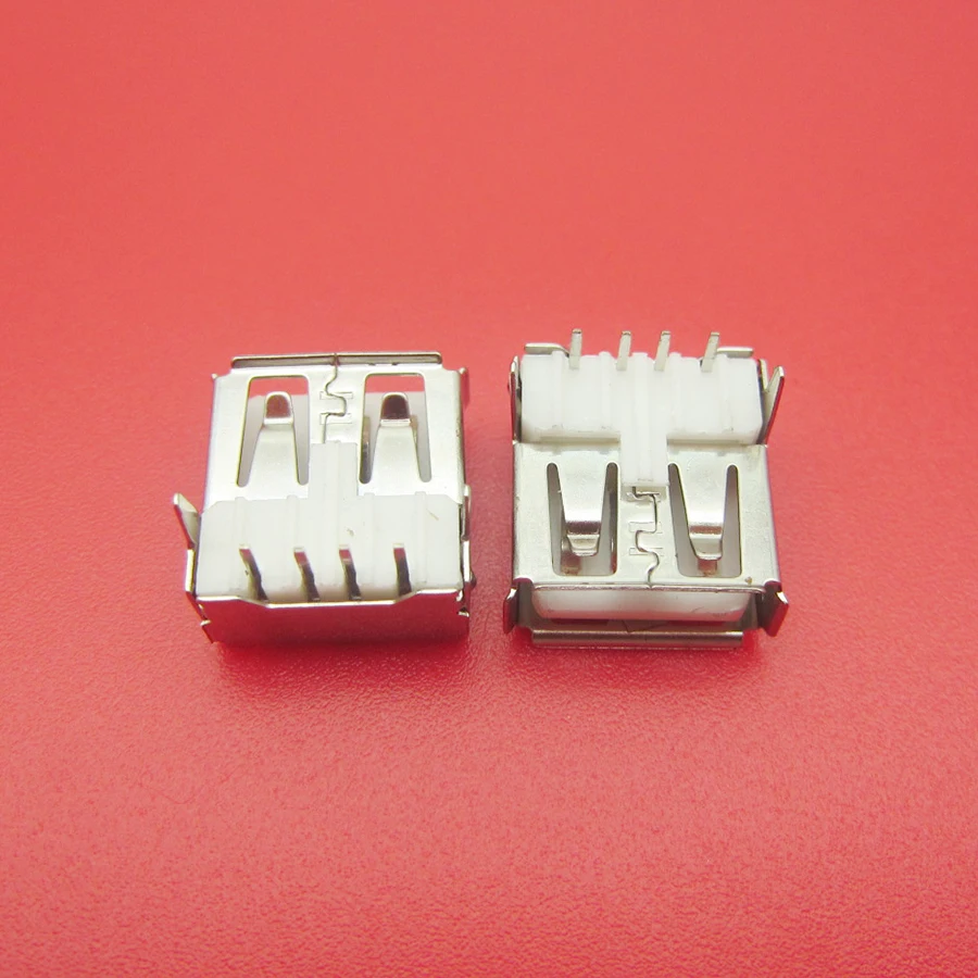 10 шт. A Тип 90 градусов USB2.0 Женский Разъем AF 2.0USB Питания SMD прямые ножки для