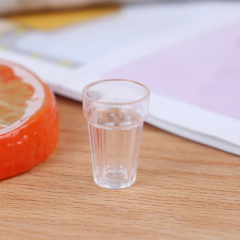 4Pcs/Lot Mini Cola Wine Beer Cup Dollhouse Craft Transparent Miniature Home Decoration Glass Model DIY Parts 13mm*19mm |