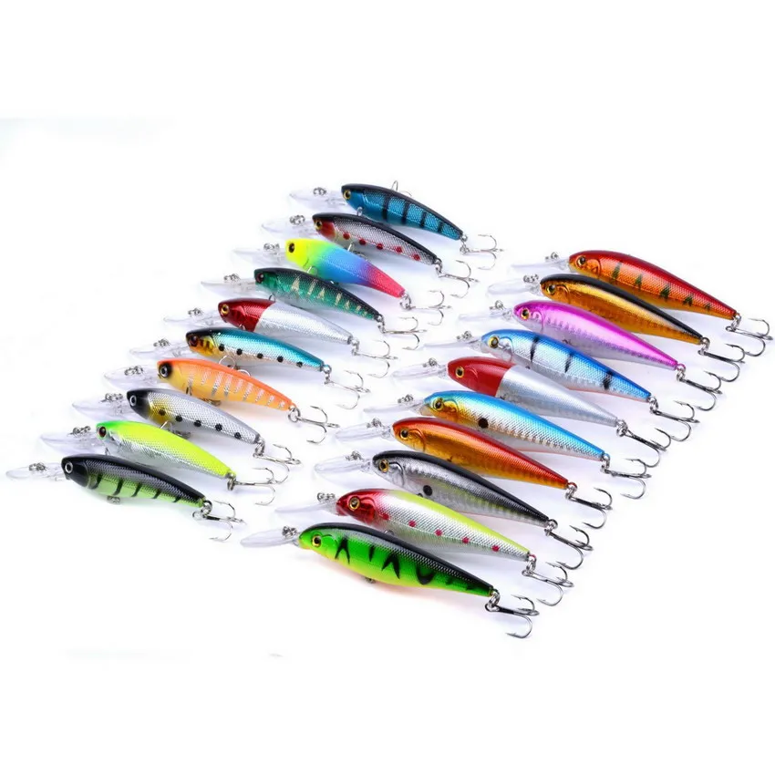 20 шт. набор наживки для смешанной рыбалки воблер Crankbait Swimbait Minnow жесткие приманки