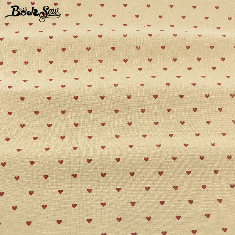 Booksew Текстиль для дома из хлопка и льна Ткань любящее сердце узор Вышивание