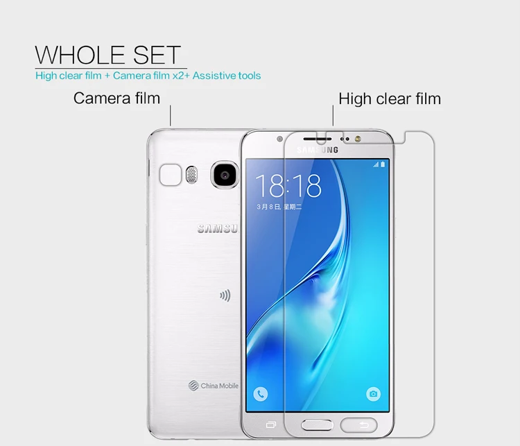 Оригинал Nillkin весь набор HD анти отпечатков пальцев защитная пленка для Samsung J5108 с