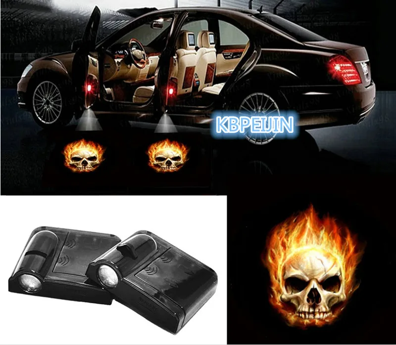 

2pcs Car Styling Car Door Welcome Light Projector Logo Sticker for Chevrolet cruze aveo captiva trax epica spark Accessories