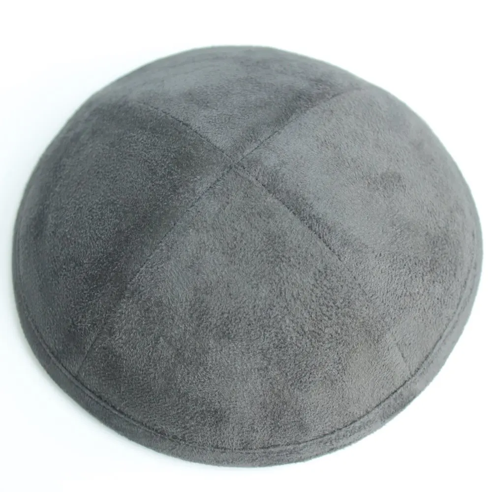 Темно коричневый мягкий suade kippot кепка в виде черепа 19 см|skull cap|jewish yarmulkejewish |