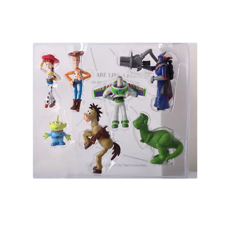 7Pcs opp bag 43 см История Игрушек 4 говорящая игрушка Вуди Базз фигурки модель игрушки Детский Рождественский подарок - Цвет: 7Pcs opp bag