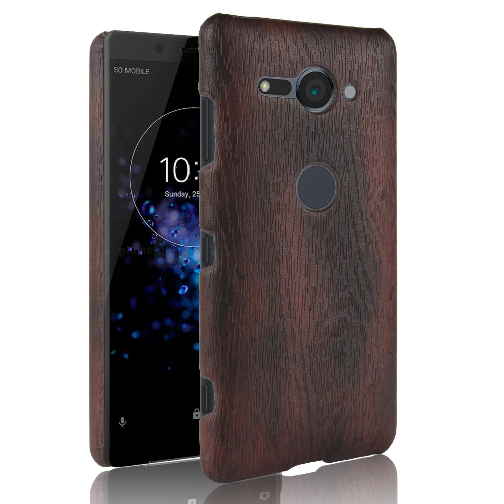 Новое поступление деревянный зернистый чехол для SONY XZ2 компактный на заднюю