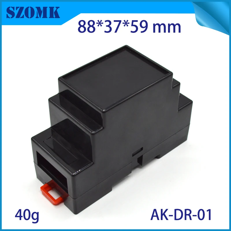 10 шт. маленькая черная пластиковая коробка din rail abs корпуса проект
