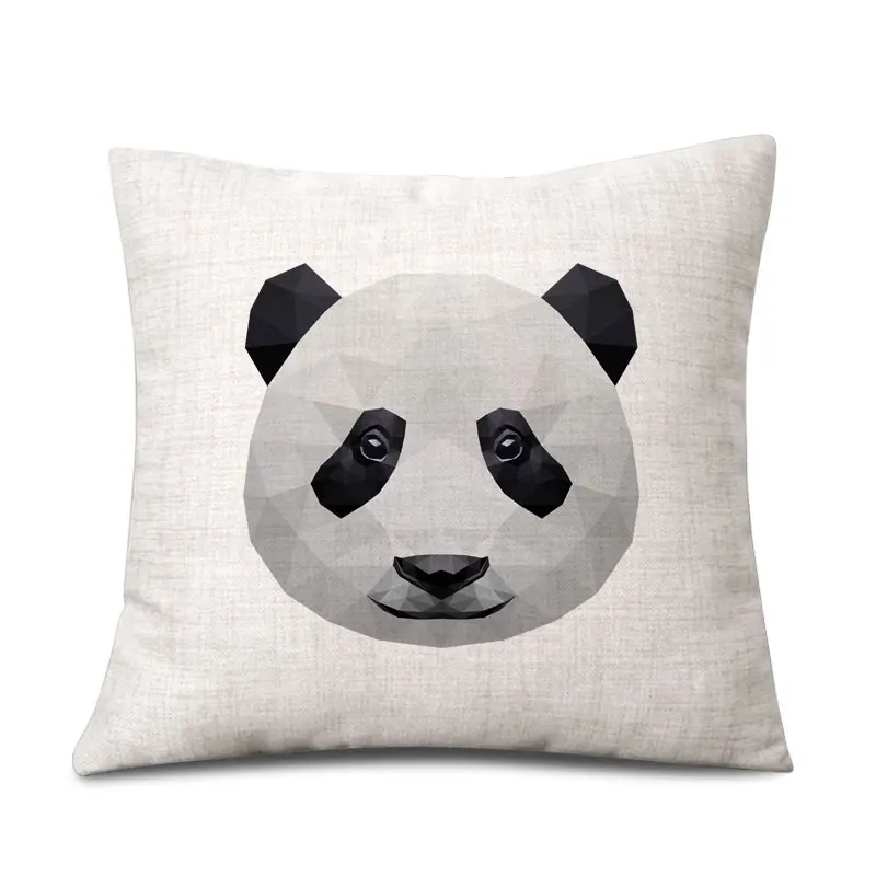 Nordic Black White Panda Line Pillow Case Sleeping Comfortable Soft Children Pattern Cover Home Seat Set | Дом и сад