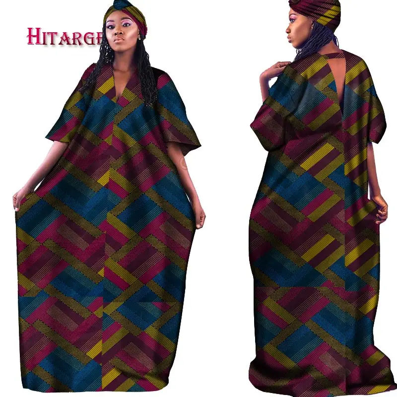Hitarget, африканские платья для женщин, модный дизайн, новинка, африканская Анкара, восковая печать, дизайн, длинное платье, африканская одежда, WY4972