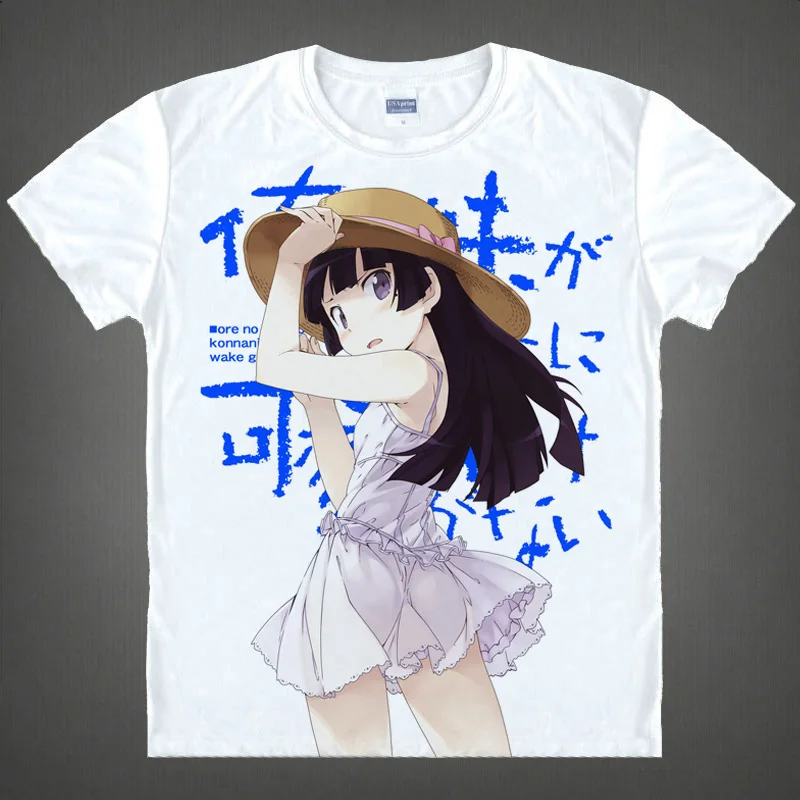 Аниме Oreimou Kuroneko Gokou Рури Косака кирино милые летние футболки короткий рукав топы