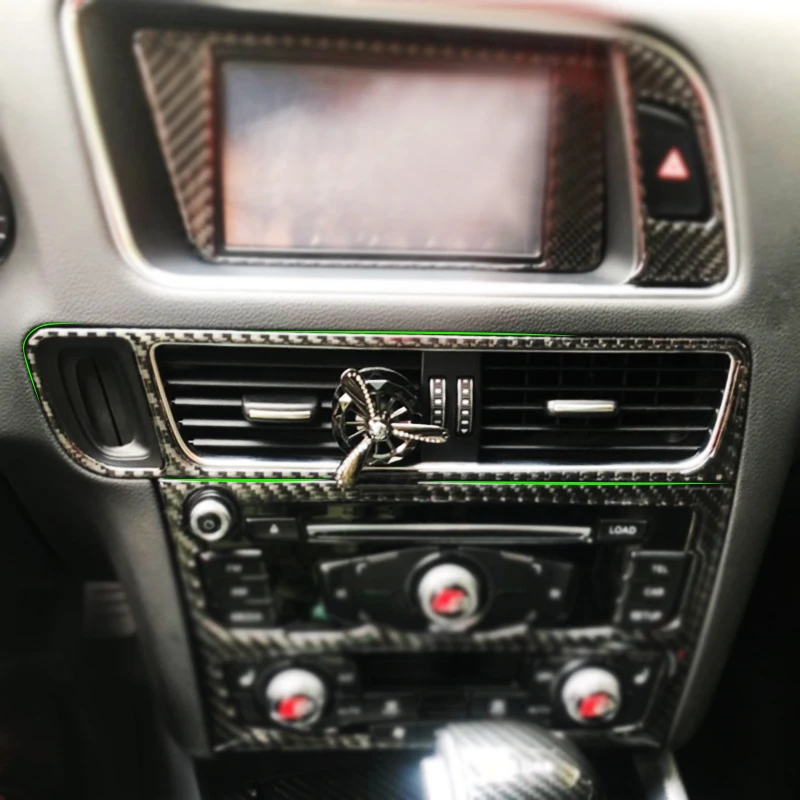 

Carbon Fiber Car Center Control Air Condition Air Outlet Cover Sticker For Audi Q5 2009 2010 2011 2012 2013 2014 2015 2016 2017