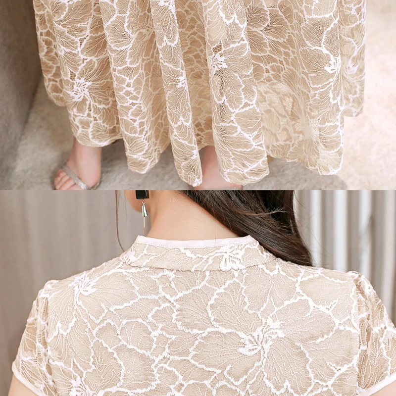 Кружевное длинное платье макси 2019 плюс Размеры Для женщин Bodycon Slim платья женские