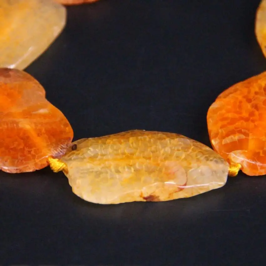 Approx8PCS/strand Orange Yellow Raw Dragon Veins Agates Druzy Faceted Slab Nugget Beads Drusy Gems Stone Slice Pendants Jewelry | Украшения