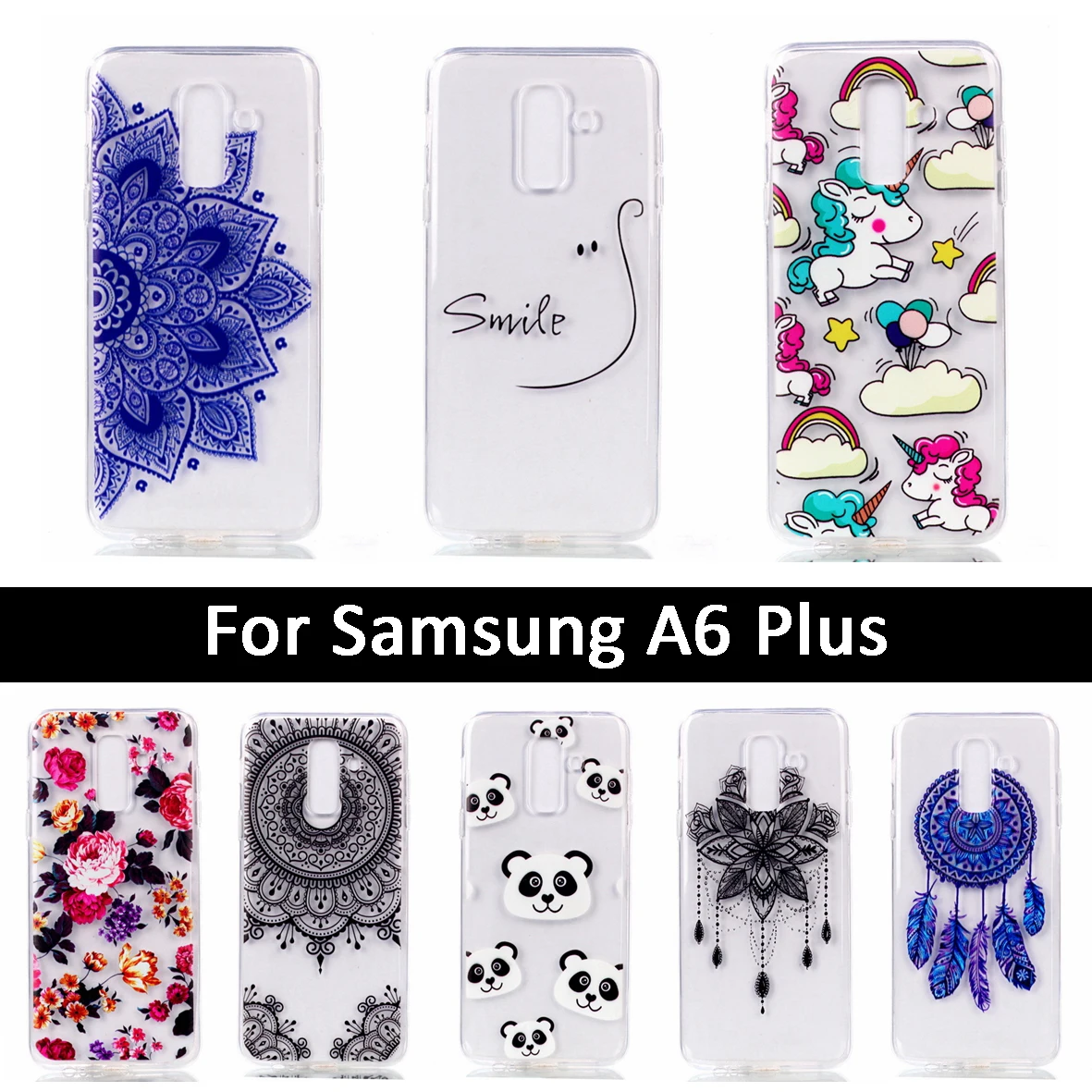 Для Samsung Galaxy A6 Plus + 2018/J8 Роскошный чехол из ТПУ и силикона задний бампер для A6Plus A6P