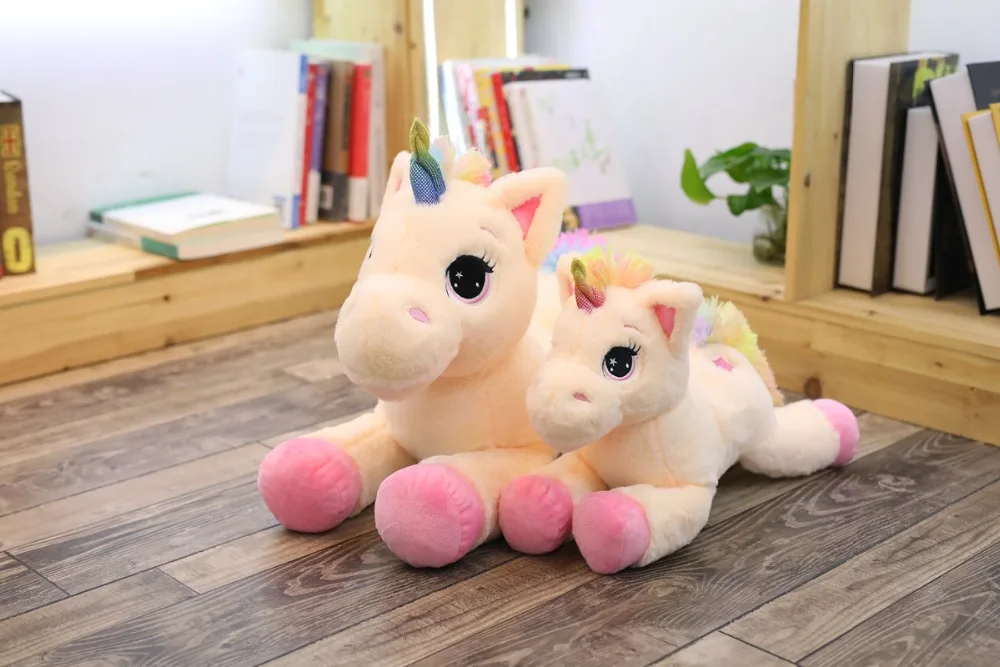 1 шт. 40/60 см Kawaii мягкие банные халаты в виде животных для маленьких кукол мультяшный Радужный Единорог детские плюшевые игрушки подарок игрушки для детей, подарок на день рождения ребенка