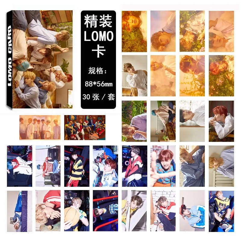 KPOP 30 шт набор BTS Bangtan мальчики фото плакат LOMO карта Любовь себя вентиляторы