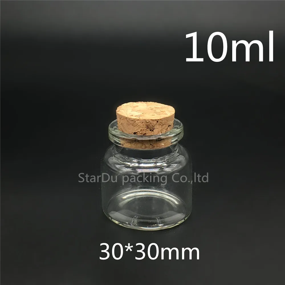 Бесплатная доставка 500 шт./лот 10 мл 30*30 мм стеклянная бутылка с пробкой для желаний