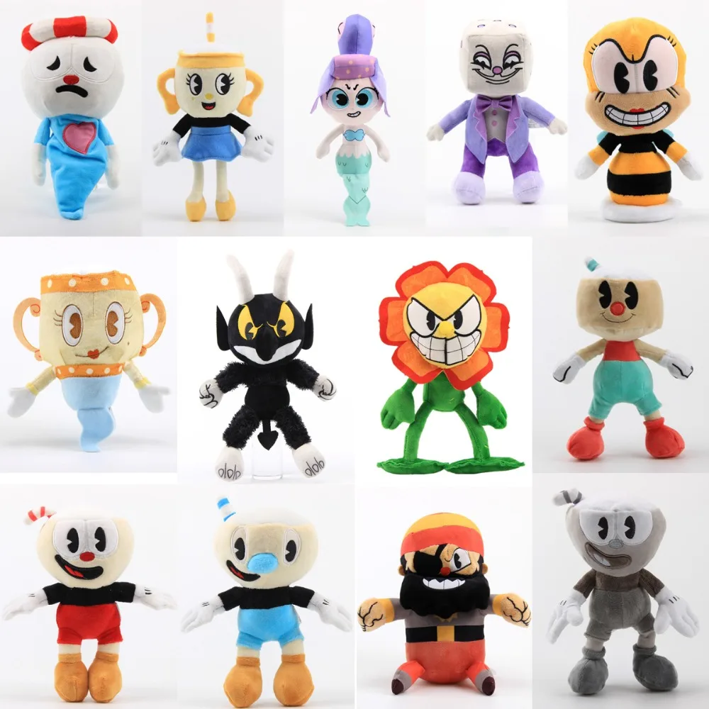 13 стилей игры Cuphead плюшевая игрушка Mugman Ms. Chalice ghost King Dice Cagney Carnantion Puphead плюшевые куклы игрушки для детей Подарки