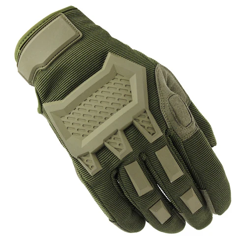 GREEN Pair Тактические перчатки с сенсорным экраном Combat Airsoft Пейнтбол перчатка в Военном Стиле мужские армейский спецназ противоскользящие велосипедные перчатки полный палец - Цвет: GREEN Pair