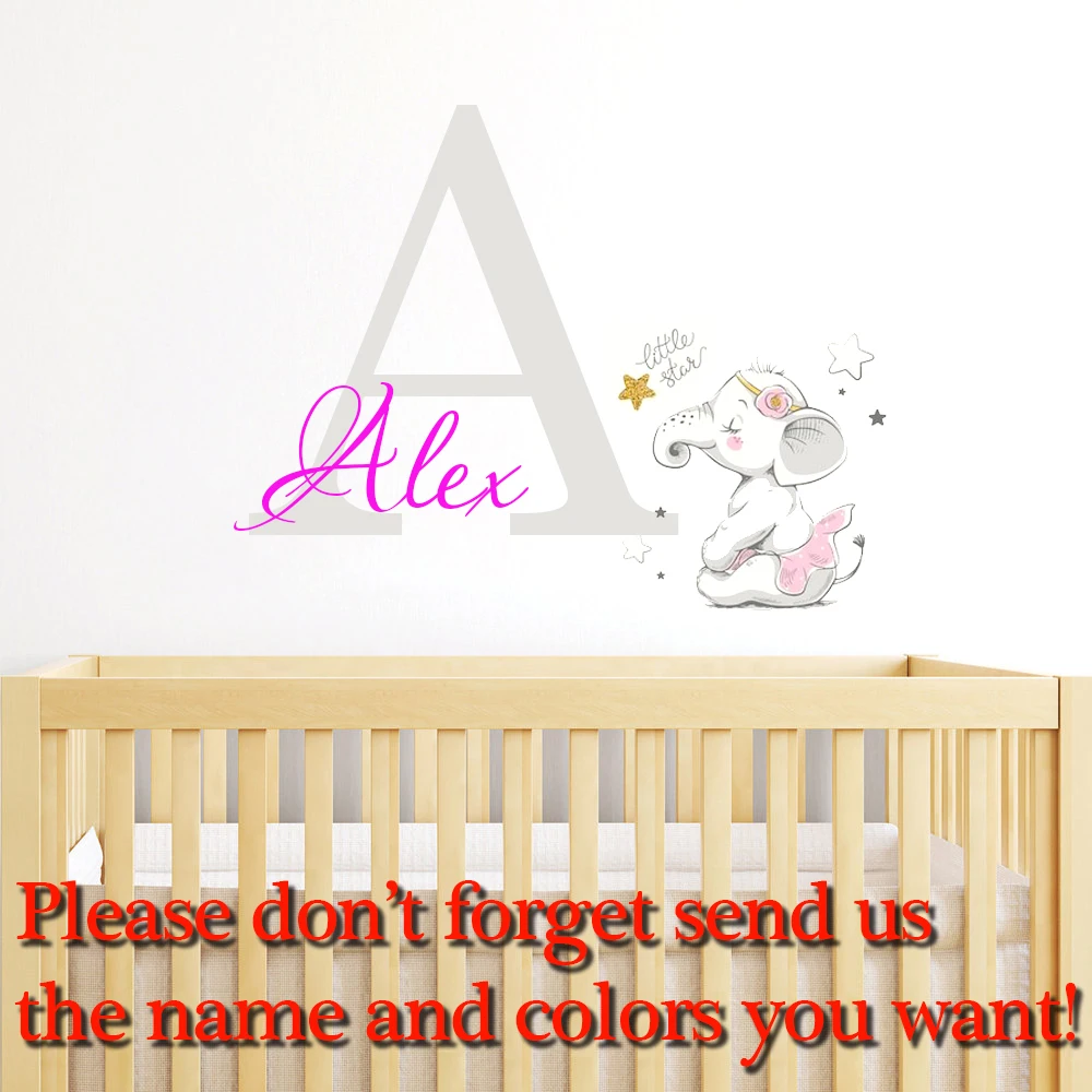 Dreamarts Personalized Name Wall Sticker DIY Stars Home Decor Nursery Kids Room Decals Removable Vinyl C36 | Дом и сад