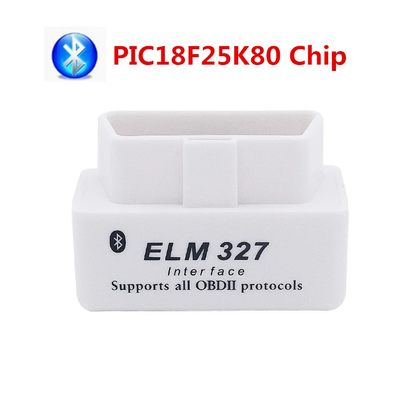Белый Аппаратное обеспечение V1.5 Супер Мини ELM327 PIC18F25K80 мульти-Langugae 13 видов ELM 327 Bluetooth OBDII CAN-BUS для Android Torque/PC - Цвет: Белый