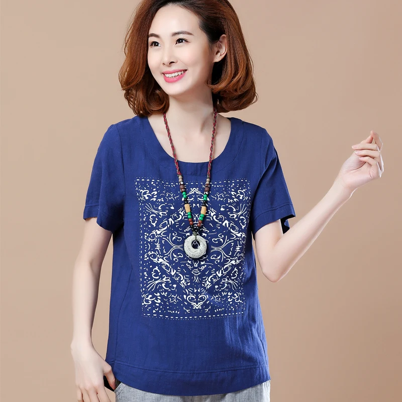 

Женская хлопковая Футболка с принтом, свободная простая хлопковая Футболка большого размера с коротким рукавом и круглым вырезом, лето 2019