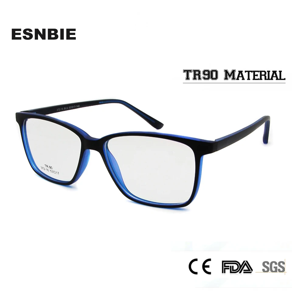 ESNBIE TR90 оправа для очков мужская и женская по рецепту мужские очки с прозрачными
