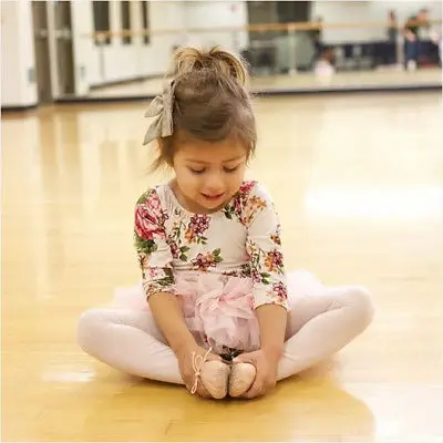 Одежда для новорожденных девочек боди с длинными рукавами и цветочным рисунком