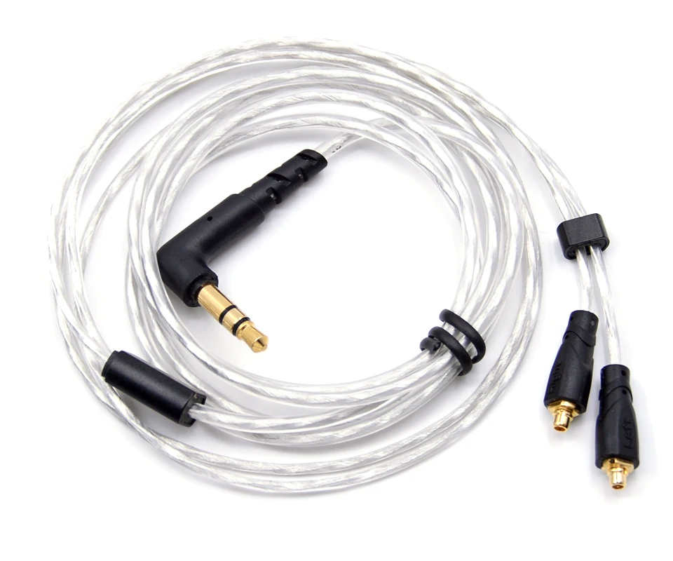 Кабель NiceHCK для наушников с посеребрением улучшенный кабель MMCX SE535 SE846 DT600 DT500