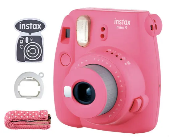 B Оригинальная камера Fuji Fujifilm Instax Mini 9 с мгновенной печатью, компактная цифровая пленка, камера для фотосъемки, фотобумага, подарок - Цвет: B