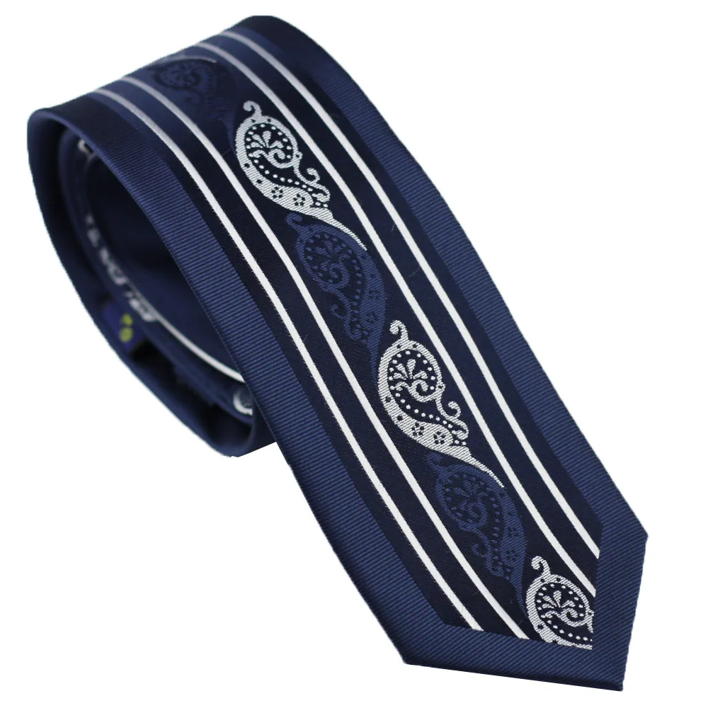 Men's Suit Ties New Design Black with Blue Tie Red/Silver Paisley NeckTie Skinny 6cm Dress Shirts Wedding Cravat Gravatas | Аксессуары