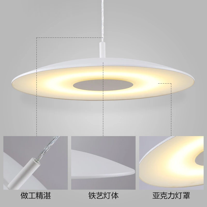 

minimalist fashion restaurant chandelier single head bar balcony dining room table Iron lamp