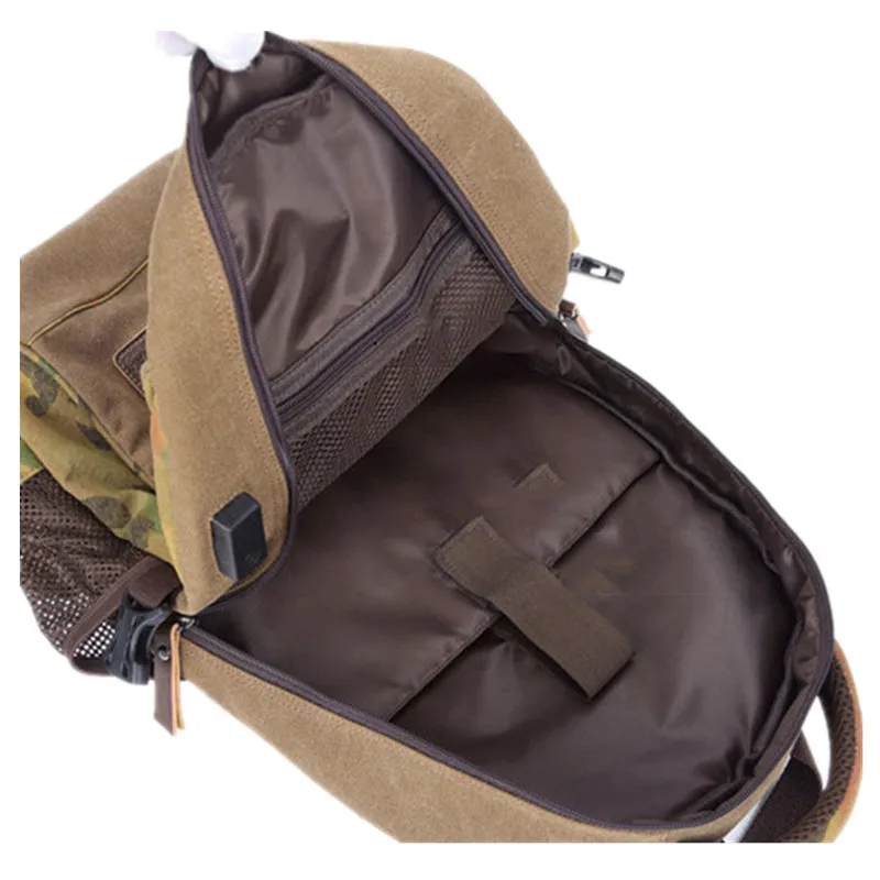 Холщовый Рюкзак с USB зарядкой для мужчин и женщин школьные ранцы ноутбука девочек