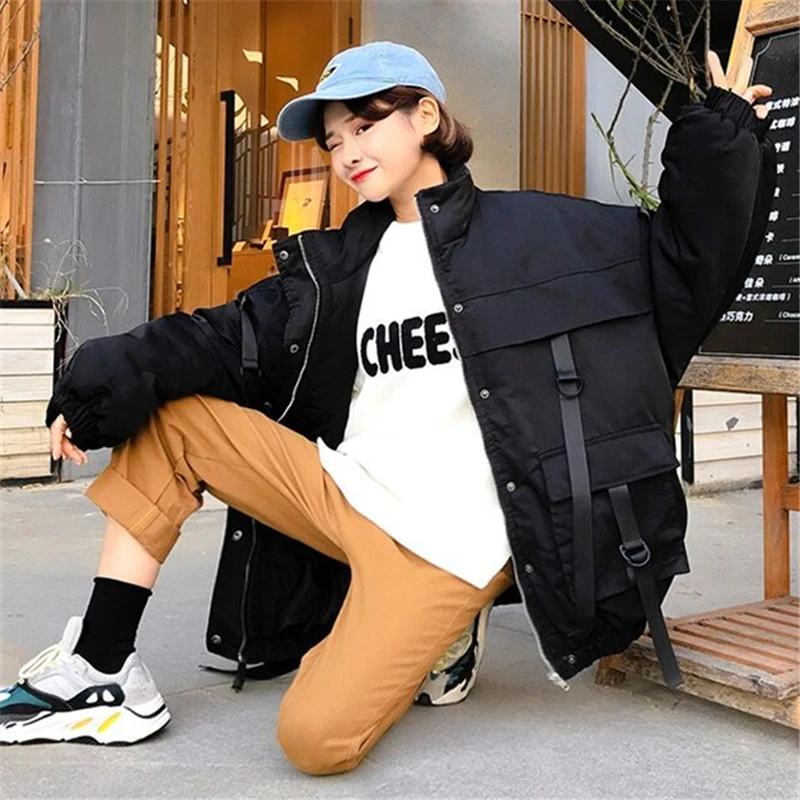 Женское хлопковое пальто Осень зима 2019 Модное Новое свободное уличное с