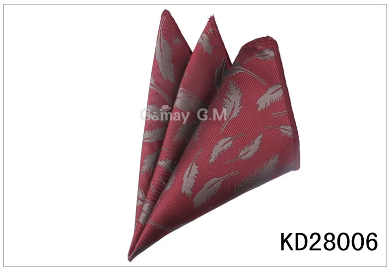 KD28006 Цветочный жаккардовые Для мужчин платок для подарка винтажные носовые платки Свадебный кармашек Полотенца платок для мужской костюм полотенце для сундуков 24x24 см - Цвет: KD28006