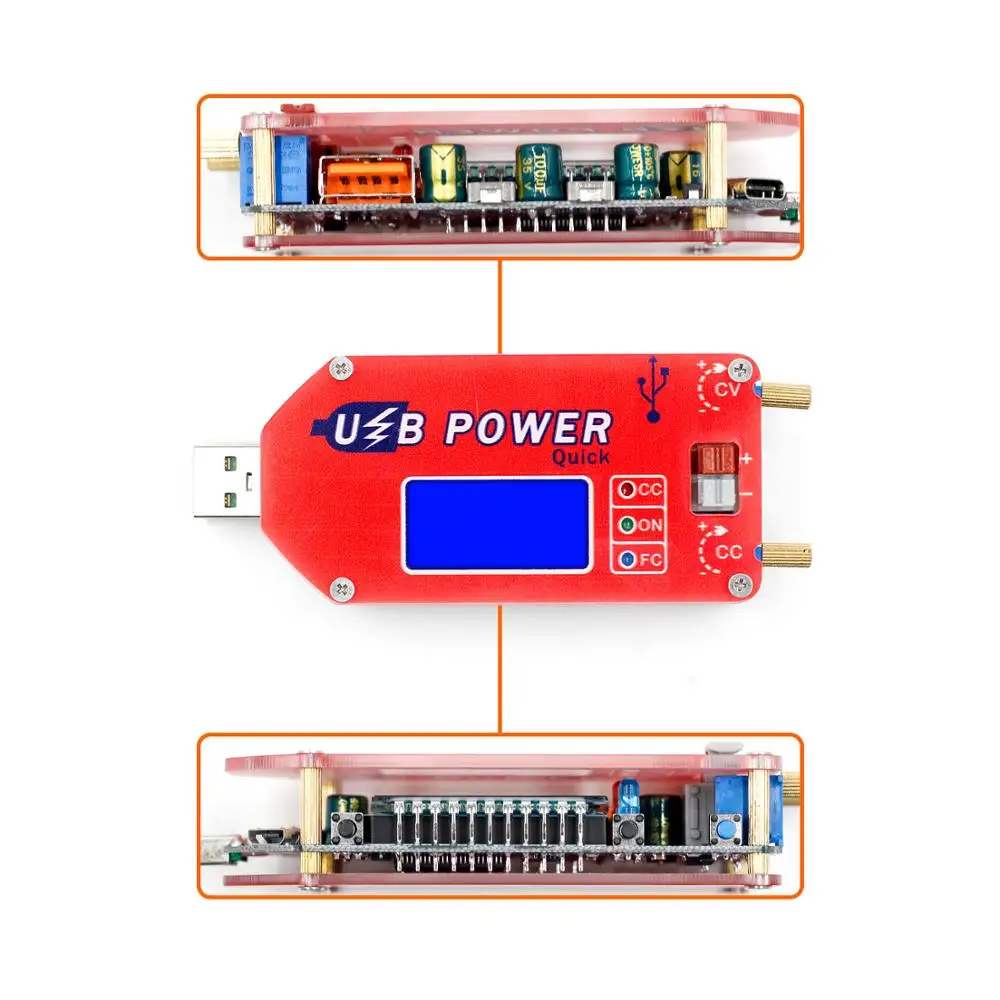 Цифровой дисплей DP3A USB регулируемый силовой модуль DC 1 30V 15W QC 2 0 3 FCP быстрая зарядка