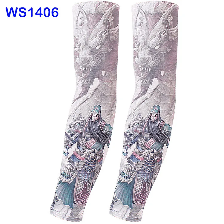 WS1406 Мужские Гетры WildSurfer для езды на велосипеде, тату-рукава для женщин, для бега, защита от солнца, охлаждающий рукав, баскетбольный, спортивный рукав FS55 - Цвет: WS1406