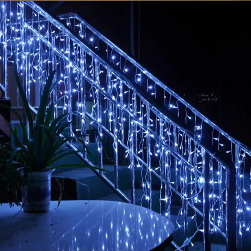 4 м светодиодная гирлянда сосулька занавеска 96 светодиодов 0 6 Рождественская