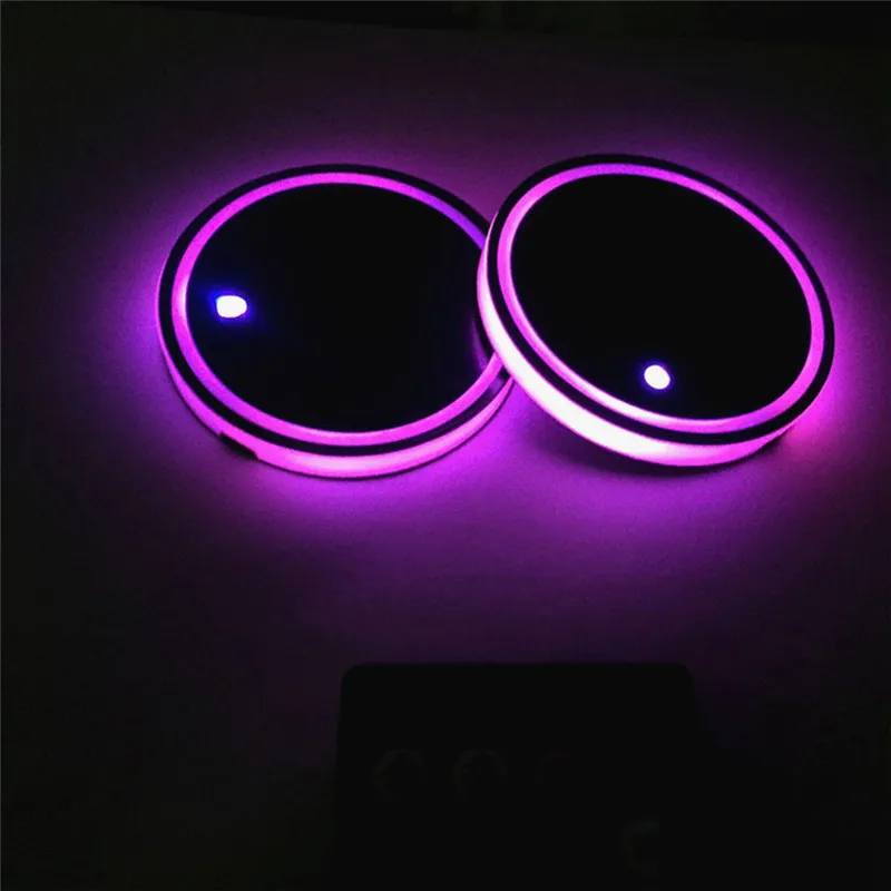 Аксессуары для салона автомобиля 2 шт. Универсальный светодиодный подстаканник