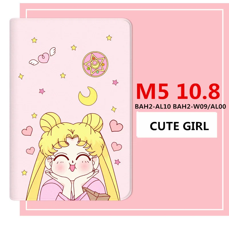 M5 10.8 CUTEGIRL T5 10 умный откидной кожаный чехол с мультяшной девочкой персиком для huawei MediaPad M5 10 pro/M5 10,8 8," M5 Lite 10,1 чехол для планшета - Цвет: M5 10.8 CUTEGIRL