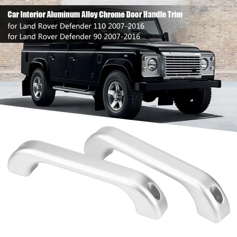 2 шт. хромированная накладка на дверную ручку автомобиля из алюминиевого сплава