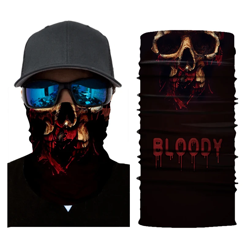 

Motorcycle Mask Face Shield Biker Balaclava Unisex Skull Face Mask Cycling Seamless Bandanas Ski Ghost Mascara Moto Mask