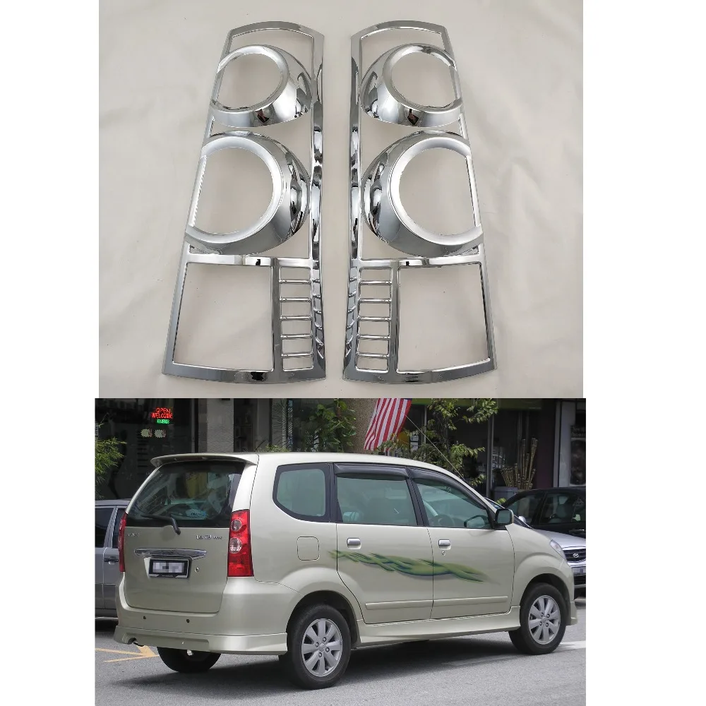 Для Toyota F601 Avanza 2007 2008 2009 2010 2011 ABS аксессуары из хрома покрытием лампа для фары заднего света накладка задний фонарь крышка 2 шт