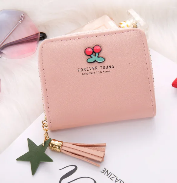 pink Женский кошелек из искусственной кожи, женские длинные кошельки, держатель для карт, кошелек для женщин, Модный женский кошелек на молнии, милый кошелек для монет, Cartera Mujer - Цвет: pink