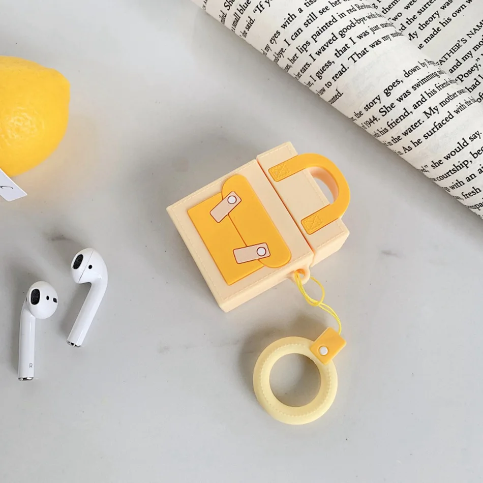 E 3D чехол для наушников s для AirPods 2 Чехол милый эльф мяч мультфильм для Apple Air Pods Защитная крышка для Earpods чехол для наушников кольцевой ремешок - Цвет: E
