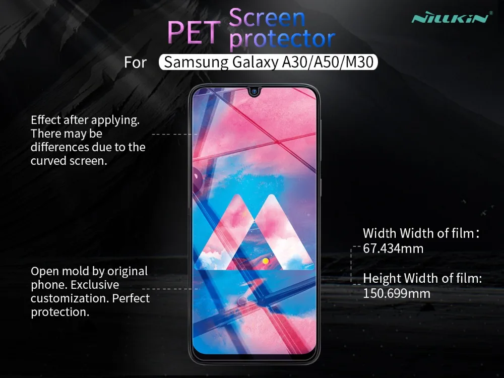 Nillkin матовая прозрачная передняя пленка для samsung Galaxy A30 A50 Защитная M30 тонкая