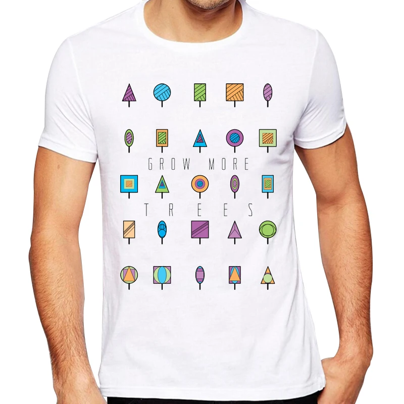 Мужская модная футболка 2018 с рисунком деревьев высокое качество крутые топы